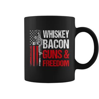 Dad Grandpa Veteran Us Flag Whiskey Bacon Guns Freedom Graphic Design Printed Casual Daily Basic Coffee Mug