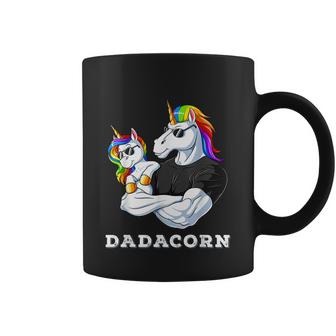 Dadacorn Unicorn Dad Of The Birthday Girl Princess Daughter Graphic Design Printed Casual Daily Basic Coffee Mug