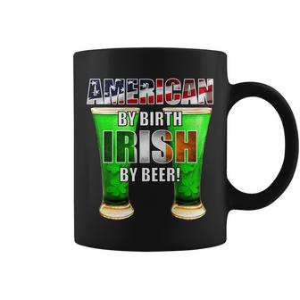 American By Birth Irish By Beer St Patricks Day Graphic Design Printed Casual Daily Basic Coffee Mug