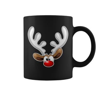 Christmas Red Nose Reindeer Face  Graphic Design Printed Casual Daily Basic Coffee Mug