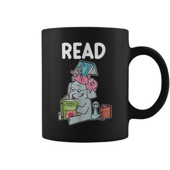 Funny Teacher Library Read Book Club Piggie Elephant Pigeons  Coffee Mug