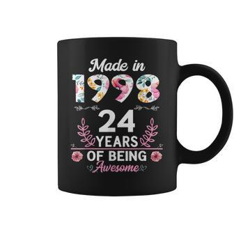 24 Years Old Gifts 24Th Birthday Born In 1998 Women Girls Coffee Mug - Seseable
