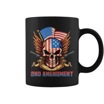 2Nd Amendment Usa Patriotic Skull Coffee Mug - Monsterry UK