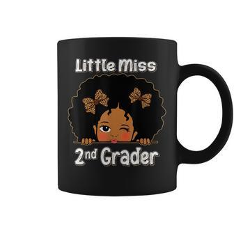 2Nd Grade Back To School Black Little Miss Girls Kid Leopard Coffee Mug - Seseable