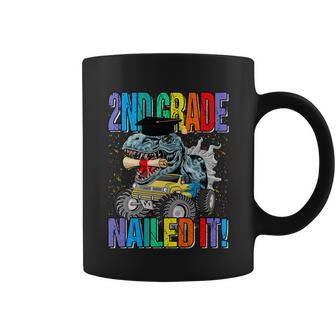 2Nd Grade Nailed It Monster Truck Dinosaur Funny Gift Coffee Mug - Monsterry CA