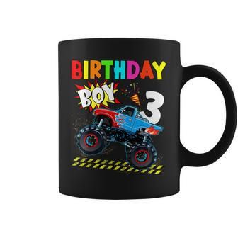 3Rd Birthday Boy Blaze 3 Year Old Monster Truck Bday Party Coffee Mug - Seseable