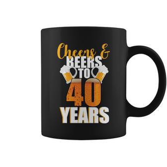 40Th Birthday Cheers & Beers To 40 Years Tshirt Coffee Mug - Monsterry UK
