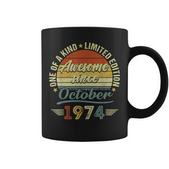 48 Year Old Gifts Awesome Since October 1974 48Th Birthday Coffee Mug - Thegiftio UK
