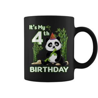 4Th Birthday Gifts 4 Years Old Party Animal Panda Lover Coffee Mug - Thegiftio UK