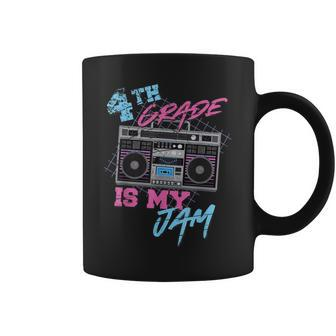 4Th Grade Is My Jam Vintage 80S Boombox Teacher Student Coffee Mug - Seseable