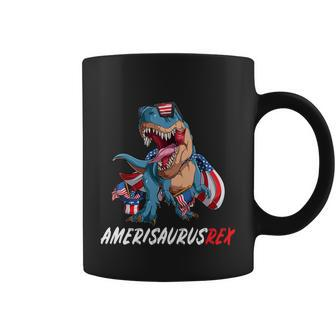 4Th July Tfunny Giftrex America Dinosaur Independence Day Patriot Usa Gift Coffee Mug - Monsterry UK
