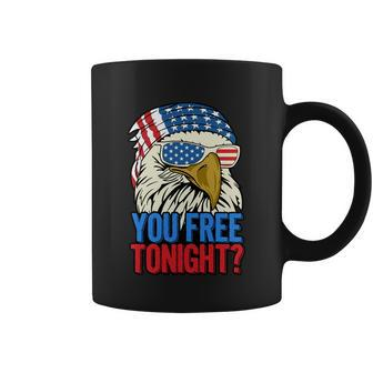 4Th Of July American Flag Bald Eagle Mullet You Free Tonight Gift Coffee Mug - Monsterry AU