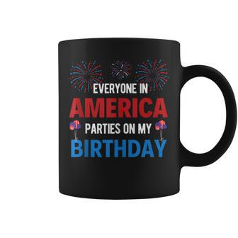 4Th Of July Birthday Funny Birthday Born On 4Th Of July Coffee Mug - Seseable