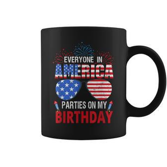 4Th Of July Birthday Gifts Funny Bday Born On 4Th Of July Coffee Mug - Seseable