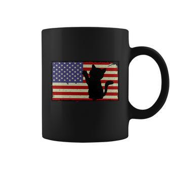 4Th Of July Cat Meowica Cat Lover Coffee Mug - Monsterry