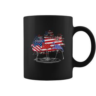 4Th Of July Funny American Flag Flamingo Party Coffee Mug - Monsterry