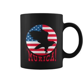 4Th Of July Funny Funny Gift Eagle Mullet Murica Patriotic Flag Gift Coffee Mug - Monsterry CA