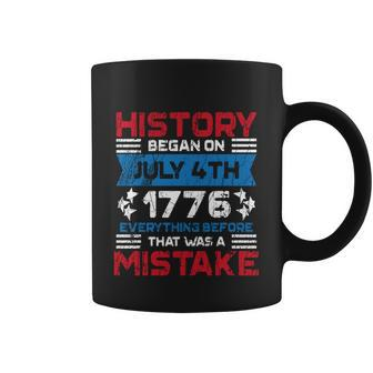 4Th Of July Funny History Began On July 4Th 1776 Patriotic America Coffee Mug - Thegiftio UK