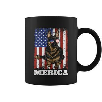4Th Of July German Shepherd Dog American Flag Merica Cute Gift Coffee Mug - Monsterry AU