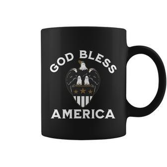 4Th Of July God Bless America Eagle Religious Patriotic Gift Coffee Mug - Monsterry