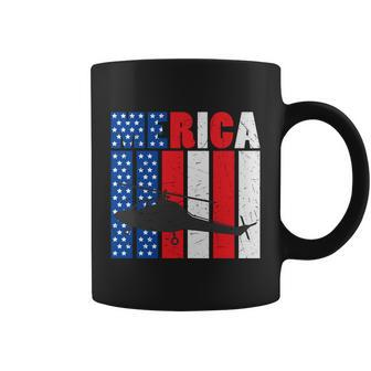 4Th Of July Helicopter American Flag Proud American Coffee Mug - Thegiftio UK