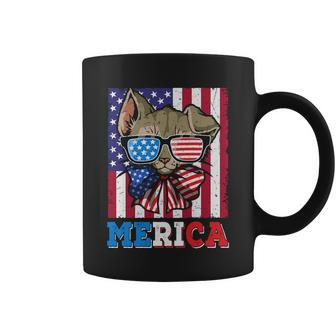 4Th Of July Merica American Cat Lover Coffee Mug - Monsterry