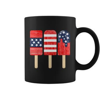 4Th Of July Popsicle Red White Blue American Flag Patriotic Coffee Mug - Monsterry