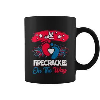 4Th Of July Pregnancy Meaningful Gift Lil Firecracker On The Way Great Gift Coffee Mug - Monsterry UK