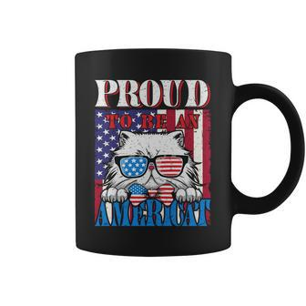 4Th Of July Proud To Be An American Cat Lover Coffee Mug - Monsterry