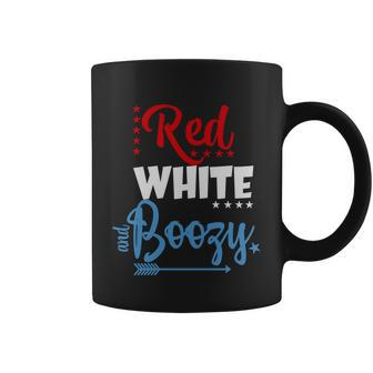 4Th Of July Red White And Bozzy American Coffee Mug - Monsterry