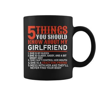 5 Things You Should Know About My Girlfriend Tshirt Coffee Mug - Monsterry AU