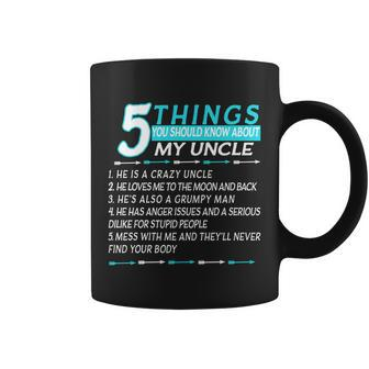 5 Things You Should Know About My Uncle Funny Tshirt Coffee Mug - Monsterry UK