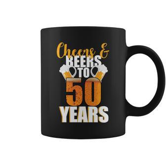 50Th Birthday Cheers & Beers To 50 Years Coffee Mug - Monsterry