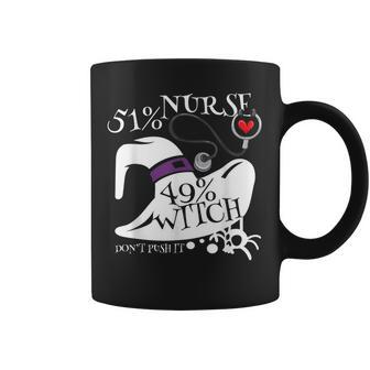 51 Nurse 49 Witch Funny Halloween Speelbind Nurse Coffee Mug - Seseable