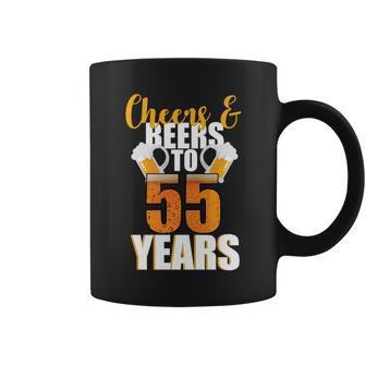 55Th Birthday Cheers & Beers To 55 Years Tshirt Coffee Mug - Monsterry
