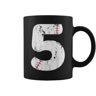 5Th Birthday Baseball Big Number Five 5 Year Old Boy Girl V6 Coffee Mug - Thegiftio UK