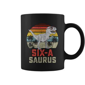 6 Year Old Dinosaur Birthday 6Th T Rex Dino Six Saurus Meaningful Gift Coffee Mug - Monsterry AU