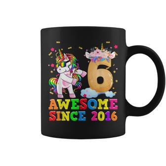 6 Year Old Gift Girls Unicorn Flossing 6Th Birthday Party Coffee Mug - Thegiftio UK