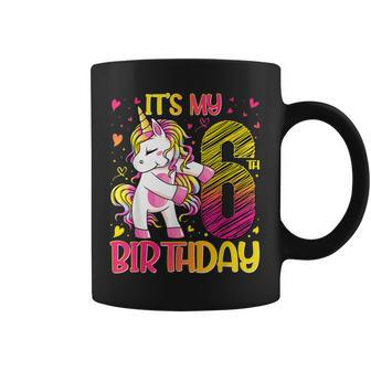 6 Years Old Unicorn Flossing 6Th Birthday Girl Unicorn Party V2 Coffee Mug - Thegiftio UK