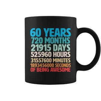 60 Years Of Being Awesome 60Th Birthday Time Breakdown Graphic Design Printed Casual Daily Basic Coffee Mug