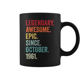 61St Birthday Legendary Epic Awesome Since October 1961 Coffee Mug - Thegiftio UK