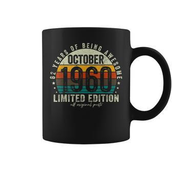 62Nd Birthday Gift October 1960 Limited Edition 62 Years Old Coffee Mug - Thegiftio UK