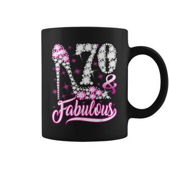 70 Years Old Gifts 70 & Fabulous 70Th Birthday Pink Diamond Coffee Mug - Thegiftio UK
