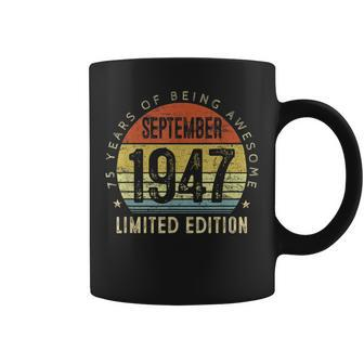 75 Years Old 75Th Birthday Gifts Vintage September 1947 Coffee Mug - Thegiftio UK