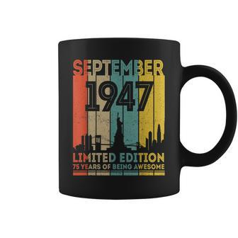 75 Years Old Gifts Vintage September 1947 75Th Birthday Coffee Mug - Thegiftio UK
