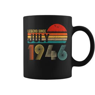 76 Years Old Retro Birthday Gifts Legend Since July 1946 Coffee Mug - Seseable