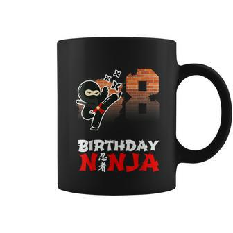 8 Year Old Ninja Birthday Party Eight Birthday Ninja Party Coffee Mug - Thegiftio UK