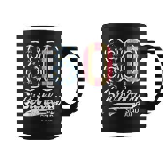 80 Birthday Squad American Flag Vintage 80Th Birthday Party Coffee Mug - Thegiftio