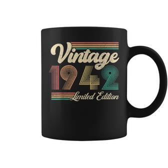 80 Year Old Gifts Born In 1942 Vintage 80Th Birthday Retro Coffee Mug - Thegiftio UK