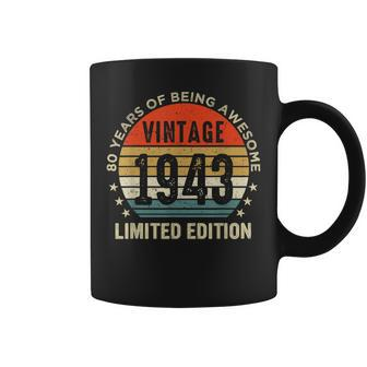 80 Year Old Gifts Vintage 1943 Limited Edition 80Th Birthday Coffee Mug - Thegiftio UK